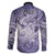 Personalised Aloha King Kamehameha Spirits Family Matching Off Shoulder Long Sleeve Dress and Hawaiian Shirt Violet Special LT9 - Polynesian Pride