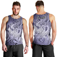 Personalised Aloha King Kamehameha Spirits Men Tank Top Violet Special LT9 - Polynesian Pride