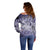 Personalised Aloha King Kamehameha Spirits Off Shoulder Sweater Violet Special LT9 - Polynesian Pride