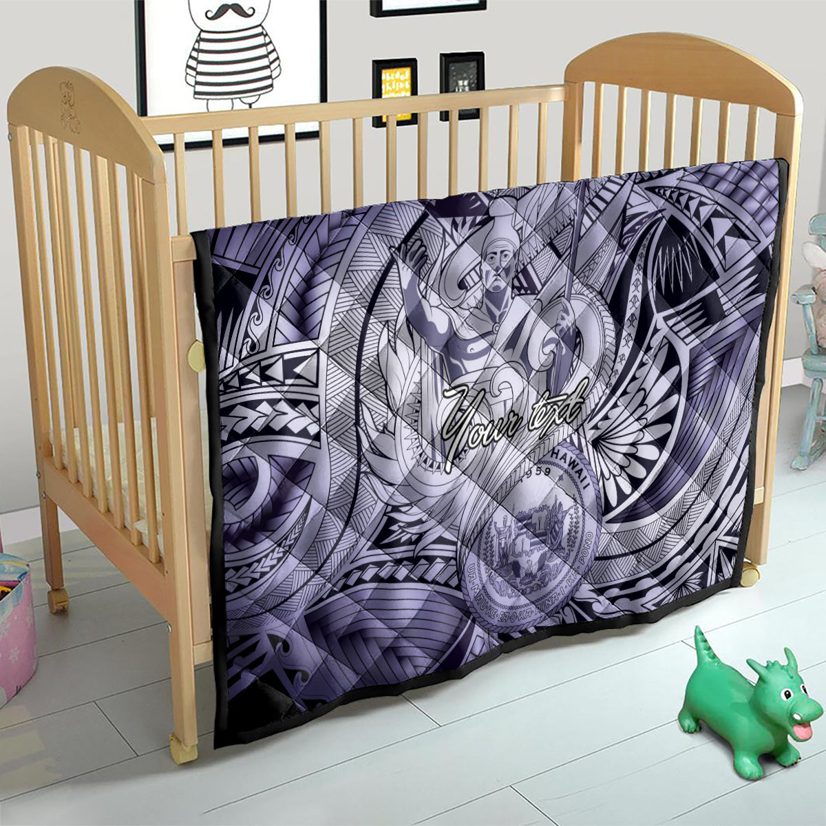 Personalised Aloha King Kamehameha Spirits Quilt Violet Special