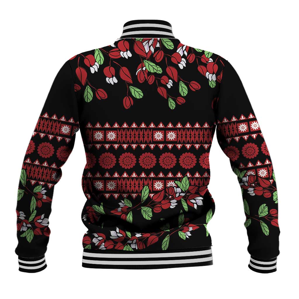 Fiji Masi Bula Tagimoucia Flowers Baseball Jacket LT9 - Polynesian Pride