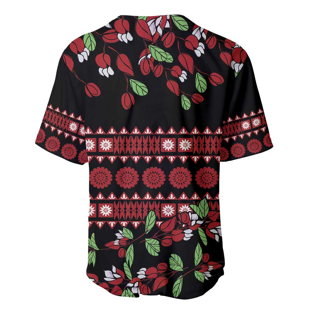 Fiji Masi Bula Tagimoucia Flowers Baseball Jersey
