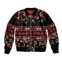 Fiji Masi Bula Tagimoucia Flowers Bomber Jacket LT9 Unisex Red - Polynesian Pride