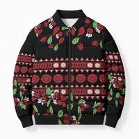 Fiji Masi Bula Tagimoucia Flowers Bomber Puffer Jacket - Polynesian Pride