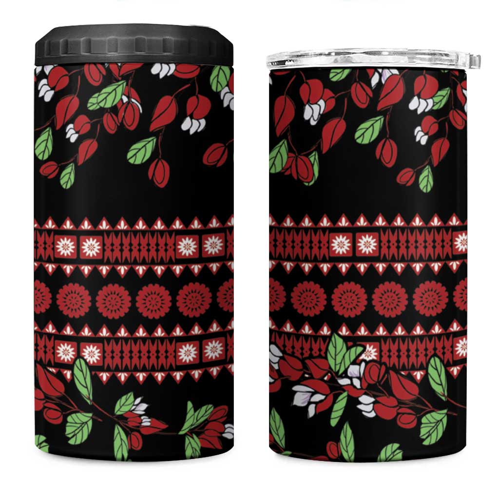 Fiji Masi Bula Tagimoucia Flowers 4 in 1 Can Cooler Tumbler