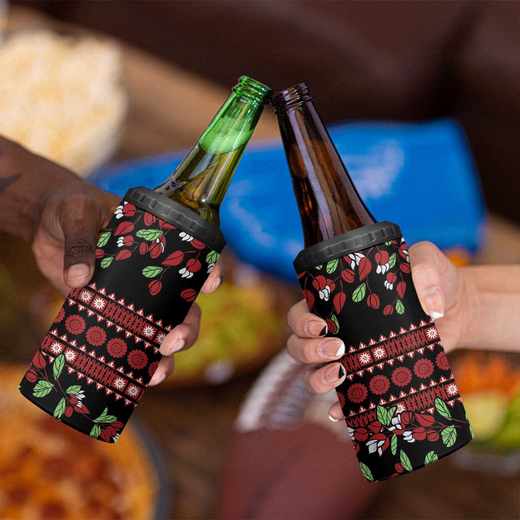 Fiji Masi Bula Tagimoucia Flowers 4 in 1 Can Cooler Tumbler