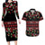 Fiji Masi Bula Tagimoucia Flowers Couples Matching Long Sleeve Bodycon Dress and Hawaiian Shirt
