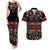 Fiji Masi Bula Tagimoucia Flowers Couples Matching Tank Maxi Dress and Hawaiian Shirt