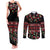 Fiji Masi Bula Tagimoucia Flowers Couples Matching Tank Maxi Dress and Long Sleeve Button Shirt