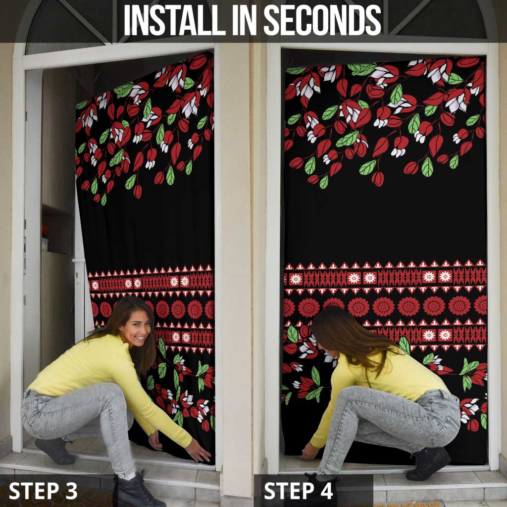 Fiji Masi Bula Tagimoucia Flowers Door Cover - Polynesian Pride