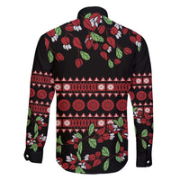 Fiji Masi Bula Tagimoucia Flowers Family Matching Summer Maxi Dress and Hawaiian Shirt