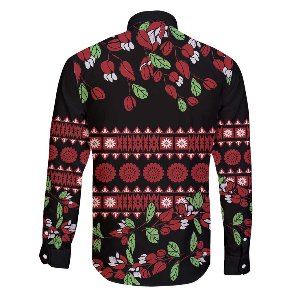 Fiji Masi Bula Tagimoucia Flowers Family Matching Tank Maxi Dress and Hawaiian Shirt