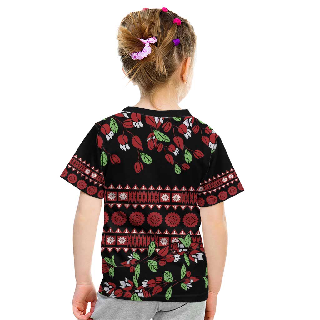 Fiji Masi Bula Tagimoucia Flowers Kid T Shirt LT9 - Polynesian Pride