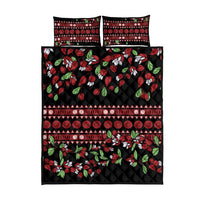 Fiji Masi Bula Tagimoucia Flowers Quilt Bed Set