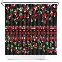 Fiji Masi Bula Tagimoucia Flowers Shower Curtain LT9 Red - Polynesian Pride