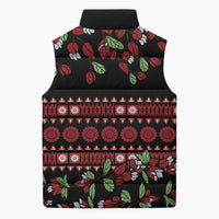 Fiji Masi Bula Tagimoucia Flowers Sleeveless Puffer Jacket - Polynesian Pride