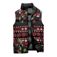Fiji Masi Bula Tagimoucia Flowers Sleeveless Puffer Jacket - Polynesian Pride