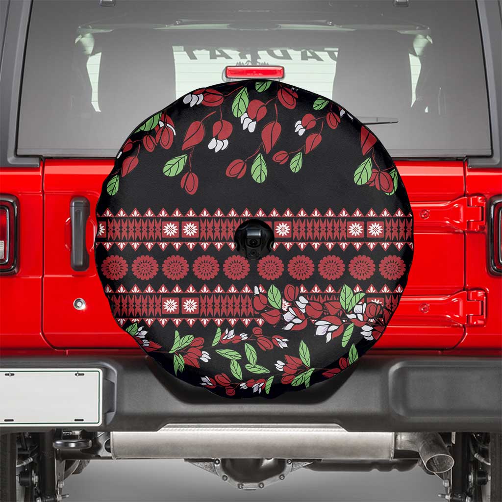 Fiji Masi Bula Tagimoucia Flowers Spare Tire Cover LT9 - Polynesian Pride
