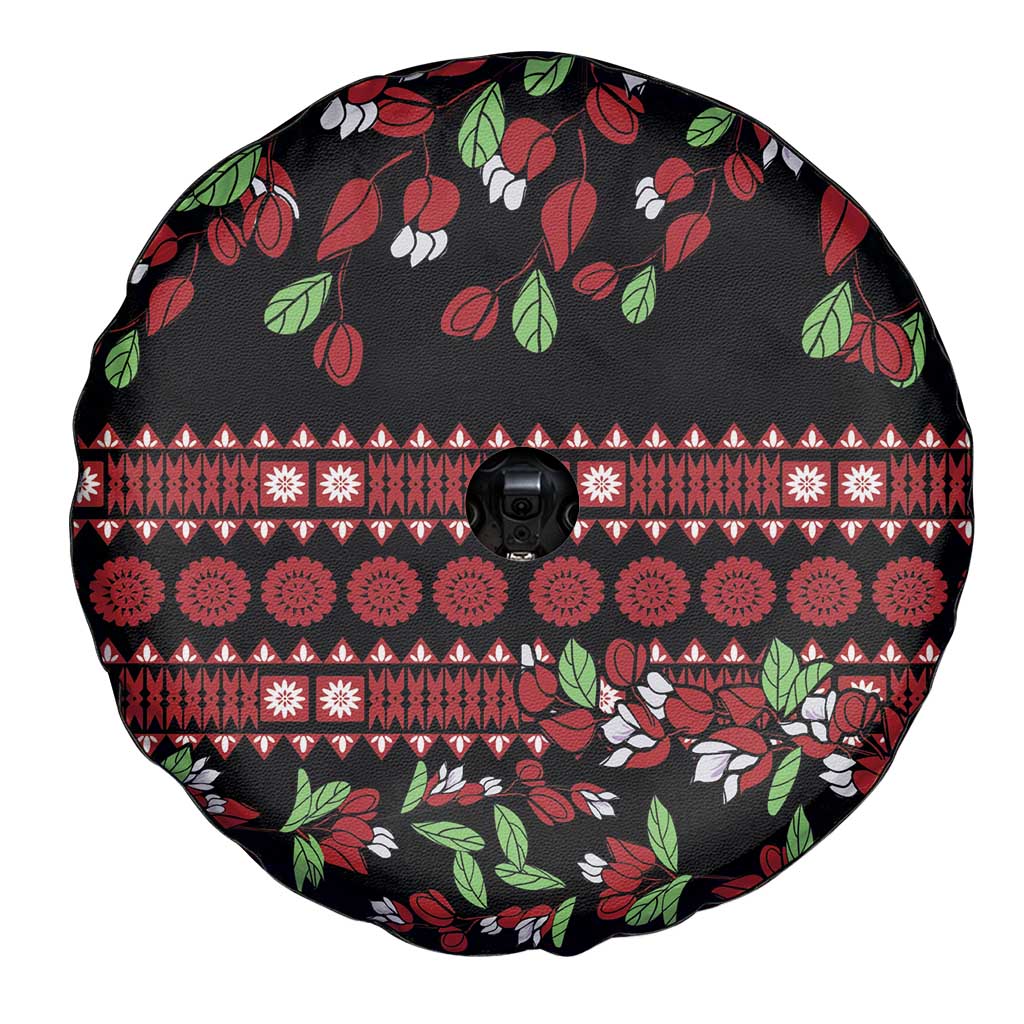 Fiji Masi Bula Tagimoucia Flowers Spare Tire Cover LT9 - Polynesian Pride