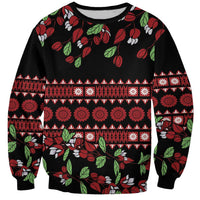 Fiji Masi Bula Tagimoucia Flowers Sweatshirt LT9 Unisex Red - Polynesian Pride