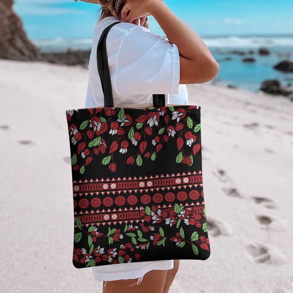 Fiji Masi Bula Tagimoucia Flowers Tote Bag - Polynesian Pride