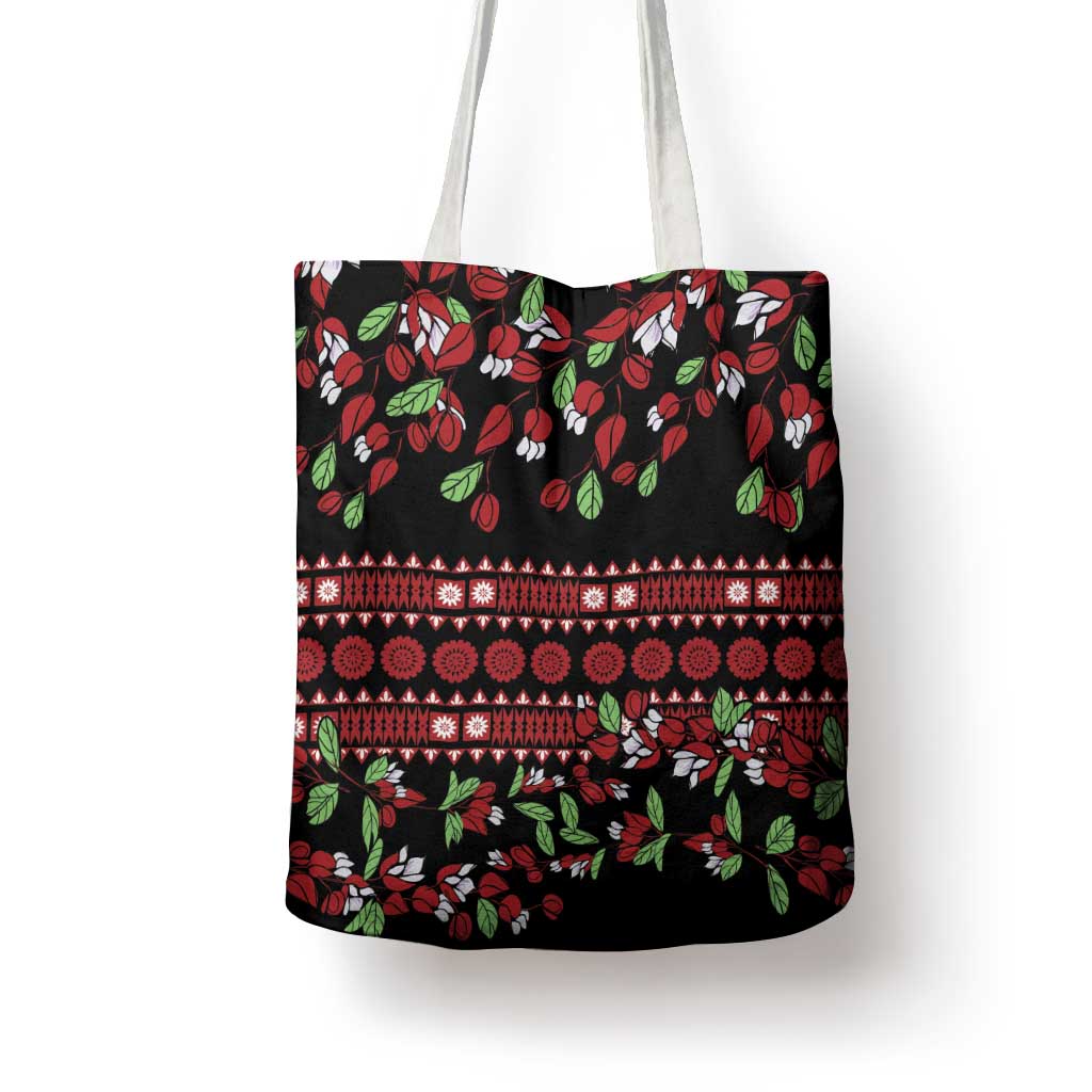 Fiji Masi Bula Tagimoucia Flowers Tote Bag - Polynesian Pride