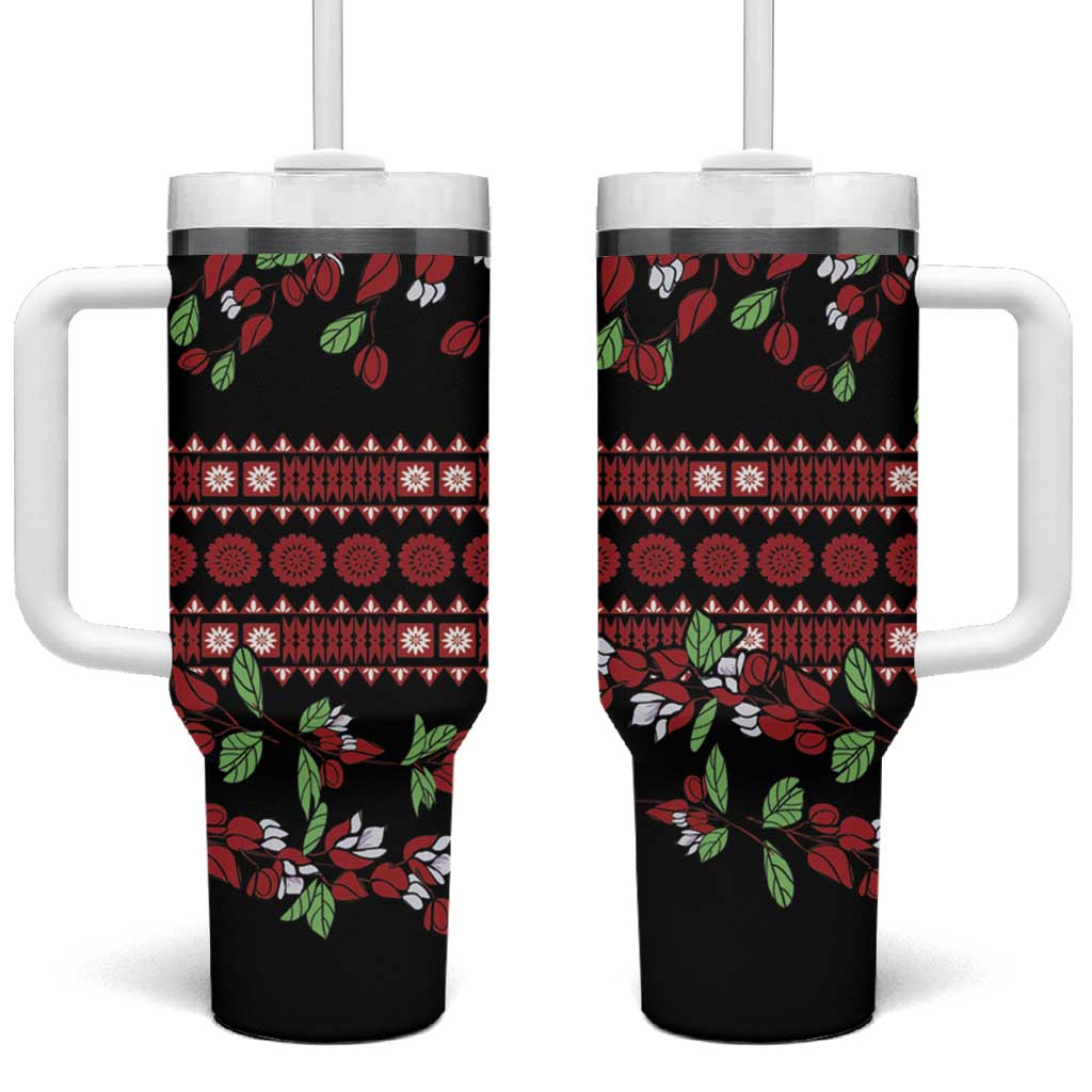 Fiji Masi Bula Tagimoucia Flowers Tumbler With Handle