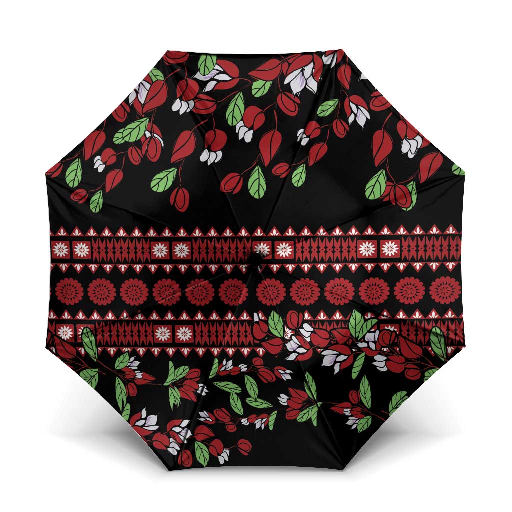 Fiji Masi Bula Tagimoucia Flowers Umbrella - Polynesian Pride