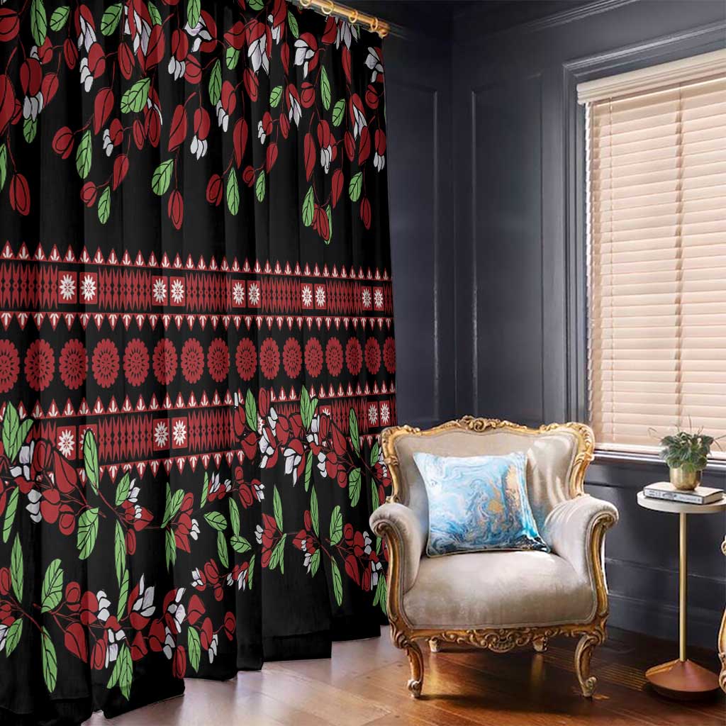 Fiji Masi Bula Tagimoucia Flowers Window Curtain