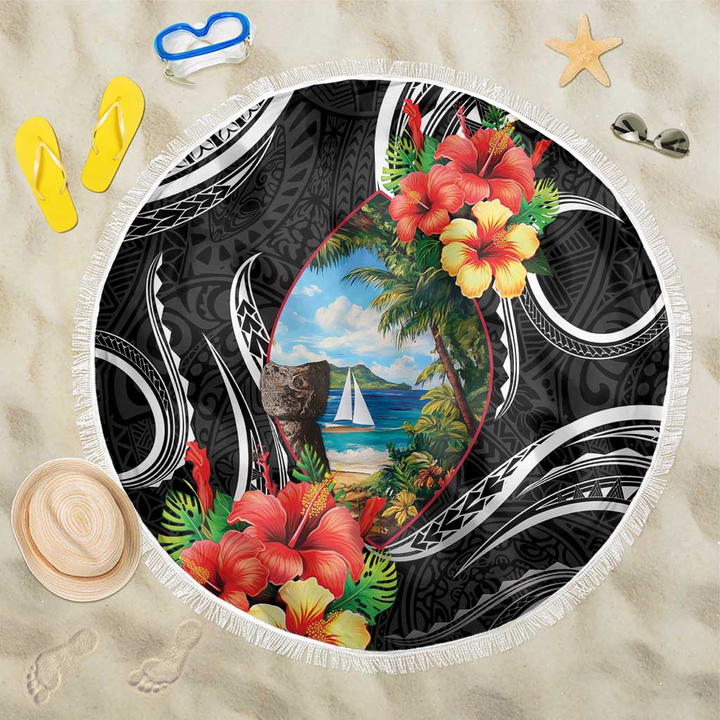 Hafa Adai Guam Beach Blanket Guahan Seal Chamorro Stones Tribal