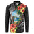 Hafa Adai Guam Button Sweatshirt Guahan Seal Chamorro Stones Tribal