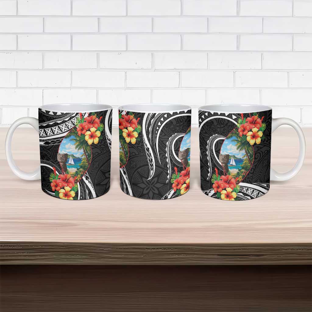 Hafa Adai Guam Ceramic Mug Guahan Seal Chamorro Stones Tribal - Polynesian Pride