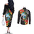Hafa Adai Guam Couples Matching Off The Shoulder Long Sleeve Dress and Long Sleeve Button Shirt Guahan Seal Chamorro Stones Tribal
