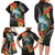 Hafa Adai Guam Family Matching Long Sleeve Bodycon Dress and Hawaiian Shirt Guahan Seal Chamorro Stones Tribal