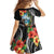 Hafa Adai Guam Family Matching Off The Shoulder Long Sleeve Dress and Hawaiian Shirt Guahan Seal Chamorro Stones Tribal