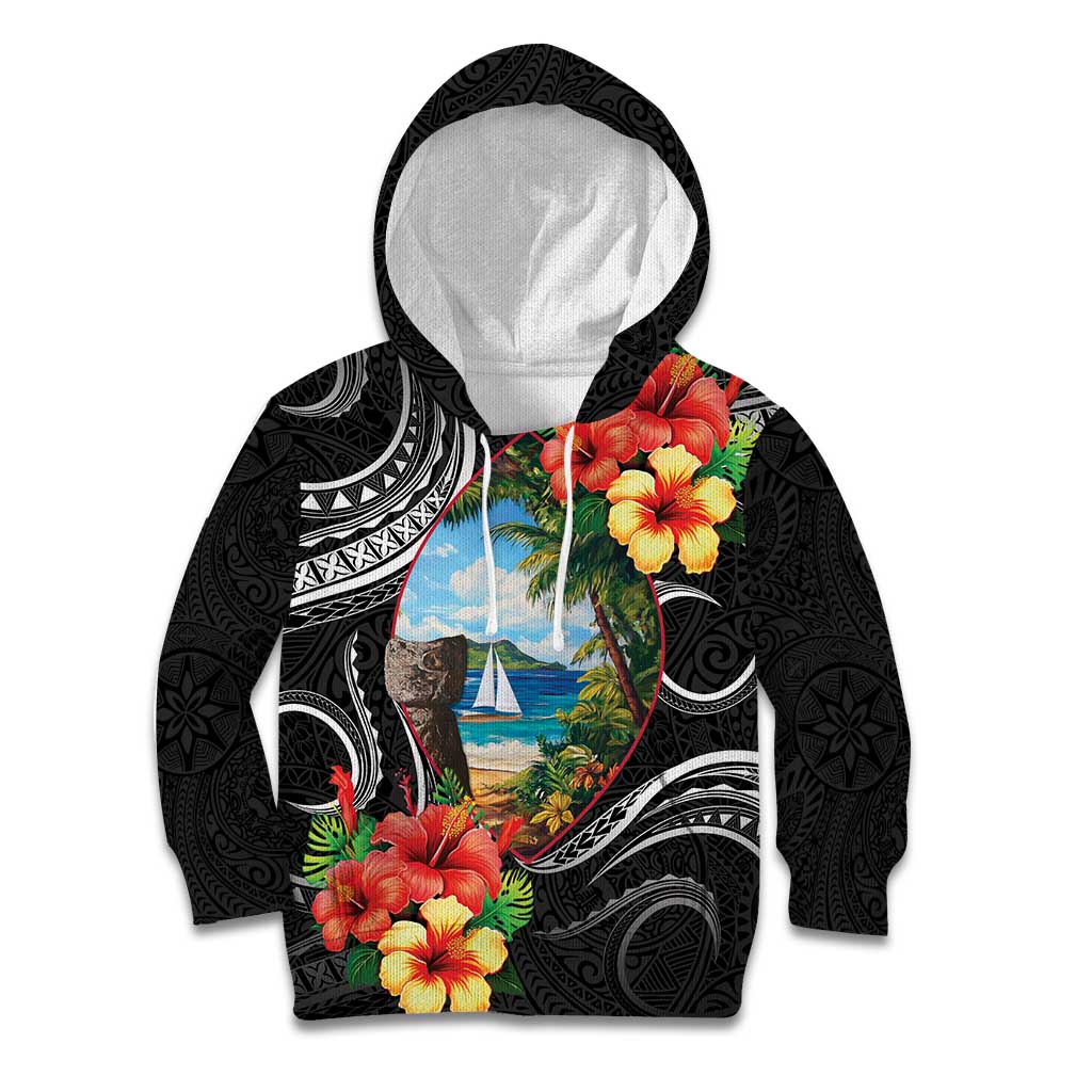 Hafa Adai Guam Kid Hoodie Guahan Seal Chamorro Stones Tribal