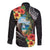 Hafa Adai Guam Long Sleeve Button Shirt Guahan Seal Chamorro Stones Tribal