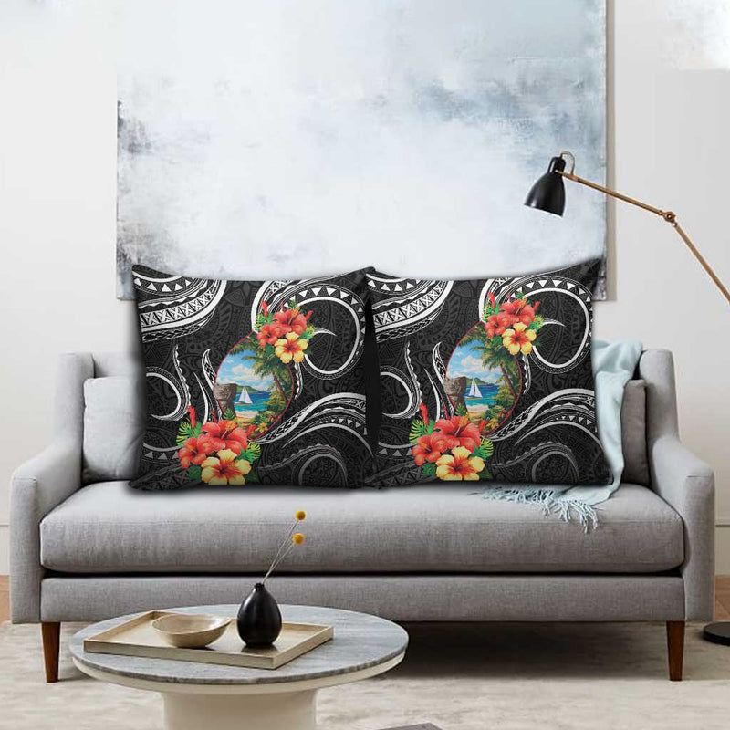Hafa Adai Guam Pillow Cover Guahan Seal Chamorro Stones Tribal
