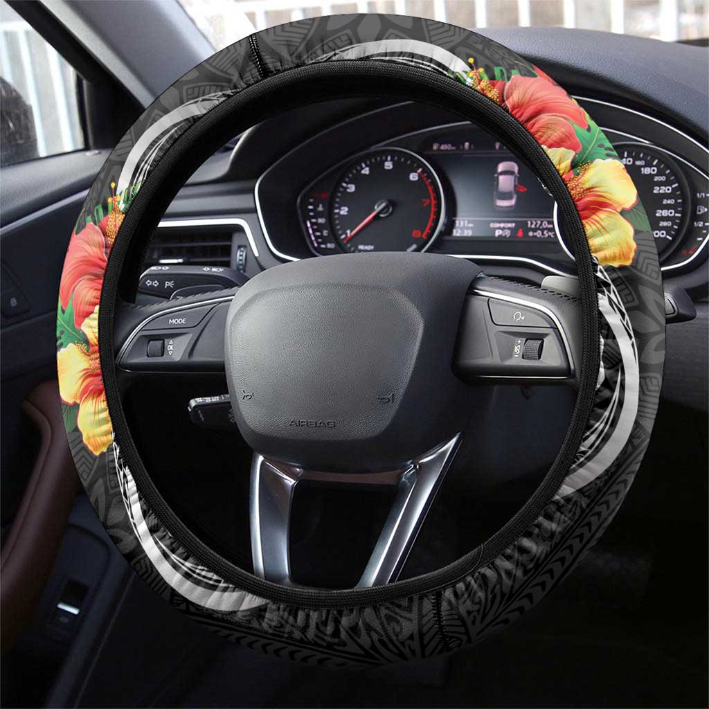 Hafa Adai Guam Steering Wheel Cover Guahan Seal Chamorro Stones Tribal LT9 - Polynesian Pride