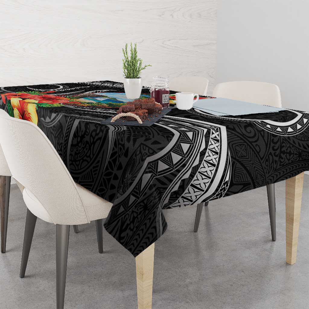 Hafa Adai Guam Tablecloth Guahan Seal Chamorro Stones Tribal