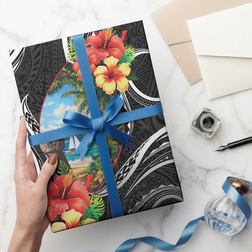 Hafa Adai Guam Wrapping Paper Guahan Seal Chamorro Stones Tribal - Polynesian Pride