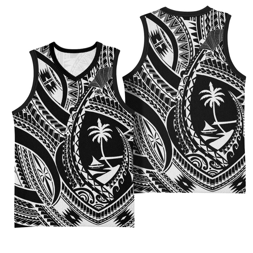 Hafa Adai Guam Inspired Tattoo Basketball Jersey - Polynesian Pride
