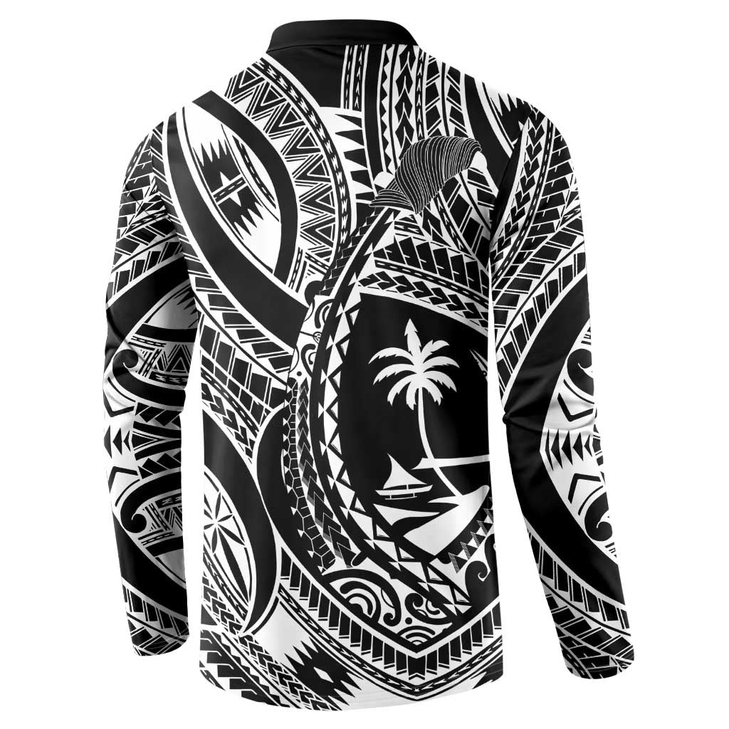 Hafa Adai Guam Inspired Tattoo Button Sweatshirt