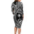 Hafa Adai Guam Inspired Tattoo Family Matching Long Sleeve Bodycon Dress and Hawaiian Shirt