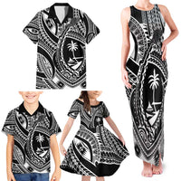Hafa Adai Guam Inspired Tattoo Family Matching Tank Maxi Dress and Hawaiian Shirt