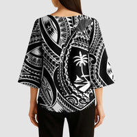 Hafa Adai Guam Inspired Tattoo Kimono Sleeve Blouse - Polynesian Pride