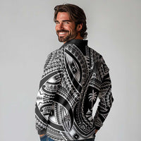 Hafa Adai Guam Inspired Tattoo Long Sleeve Polo Shirt