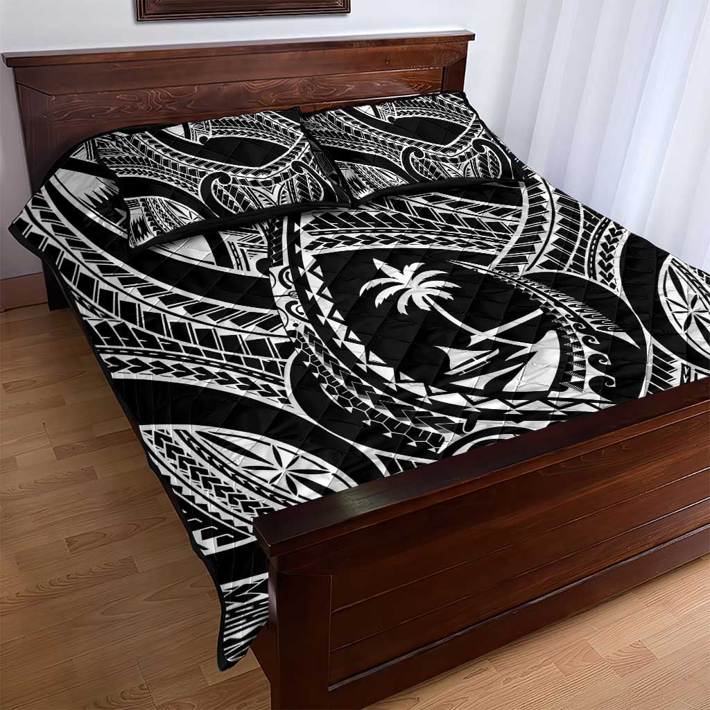 Hafa Adai Guam Inspired Tattoo Quilt Bed Set