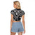 Hafa Adai Guam Inspired Tattoo Raglan Cropped T Shirt