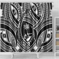 Hafa Adai Guam Inspired Tattoo Shower Curtain